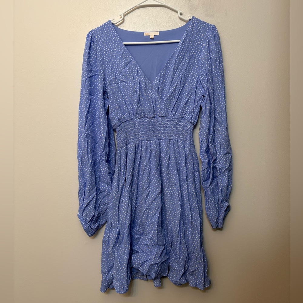 Gianni Bini Blue Long Sleeve Dress
